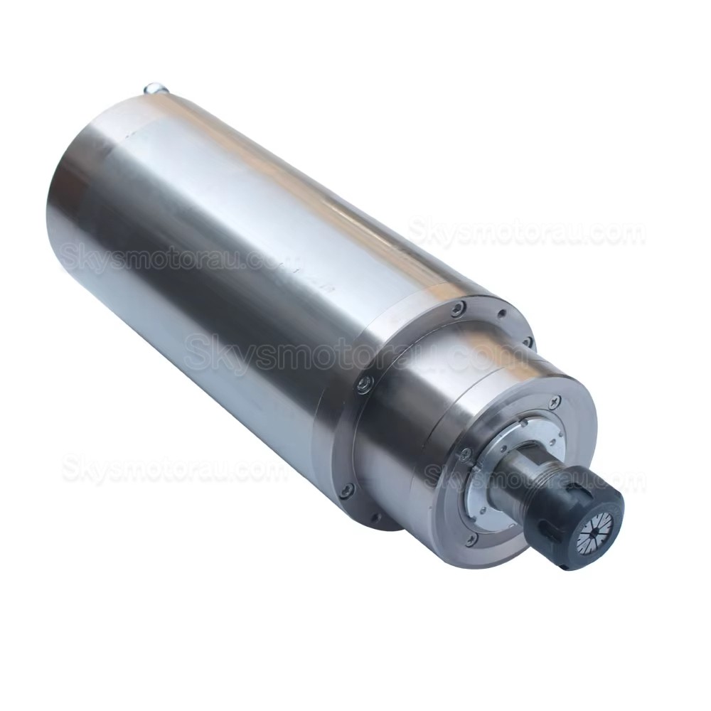 4.5KW VFD Spindle Kit JDG-125S.4.5 + H100-5.5S2/T4-1A Indc. Water Cooled Spindle Motor + VFD + Water Pump + 13Pcs ER25 Collet + Bracket